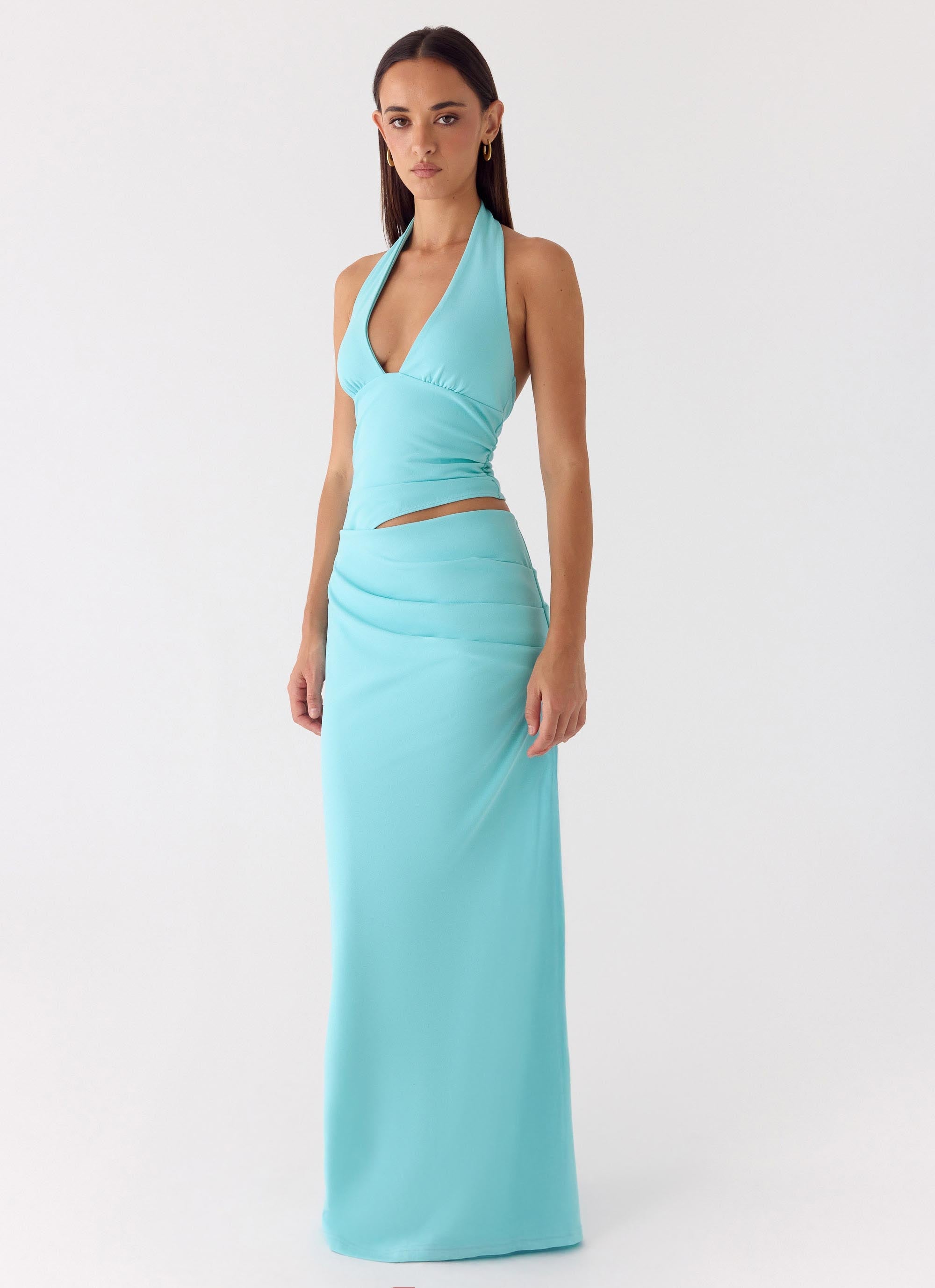 Almost Love | Elegant Maxi Dress for Women with Halter Neck Design | Flattering Fit for Timeless Style 4