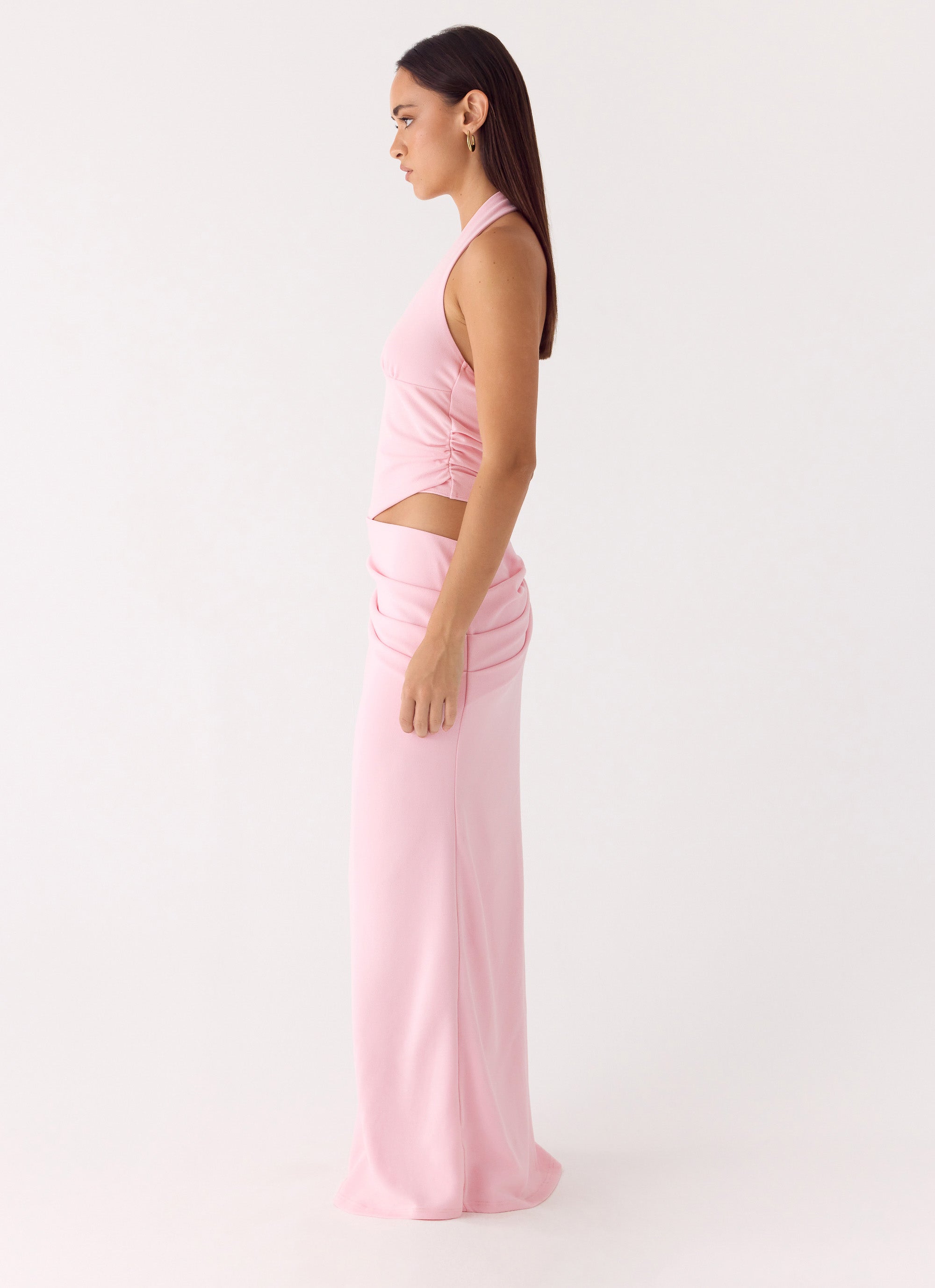 Chic Collection | Maxi Dress for Women with Halter Neck & Deep V Neckline | Elegant Fit for Effortless Style 1