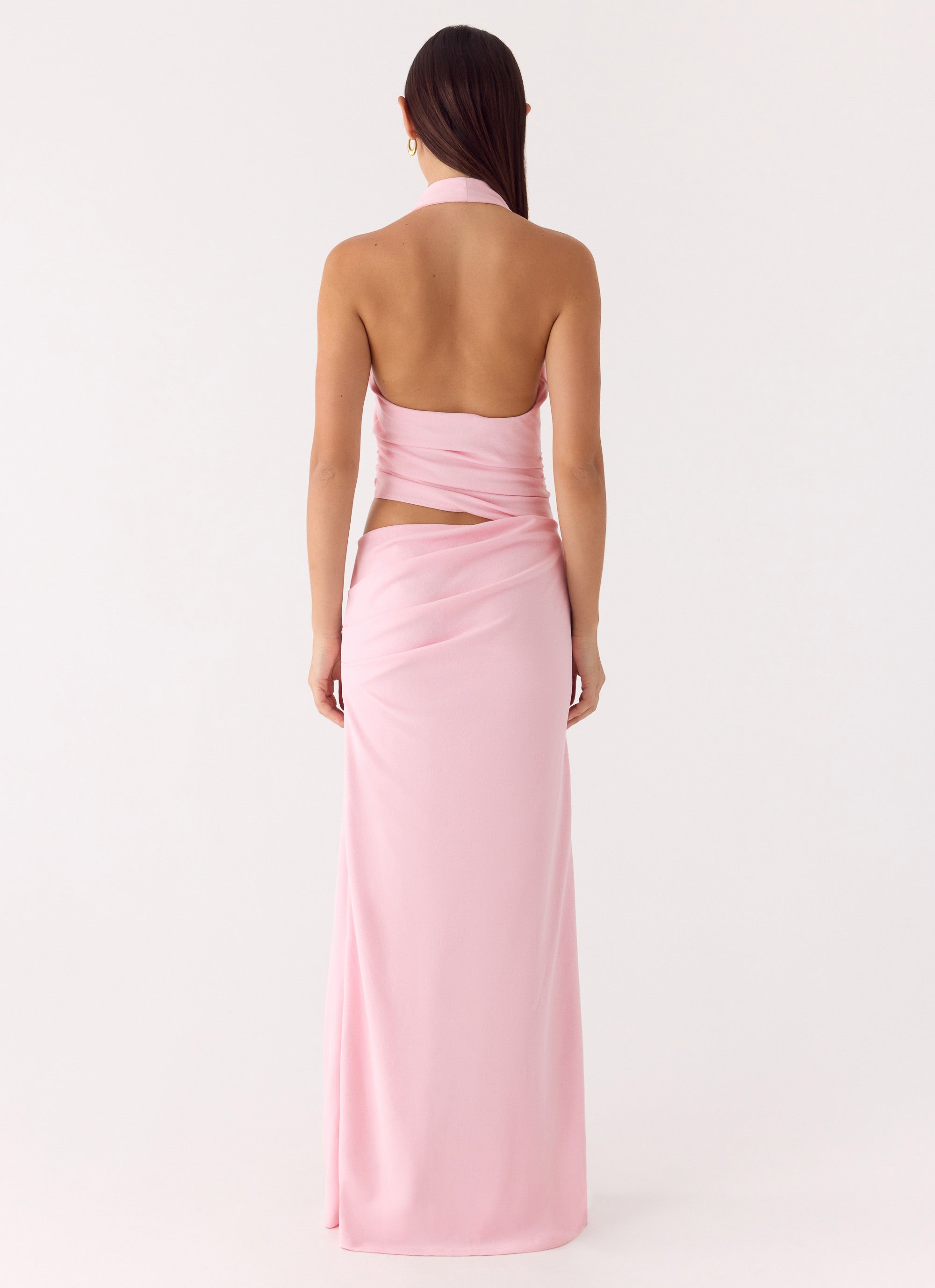 Chic Collection | Maxi Dress for Women with Halter Neck & Deep V Neckline | Elegant Fit for Effortless Style 2