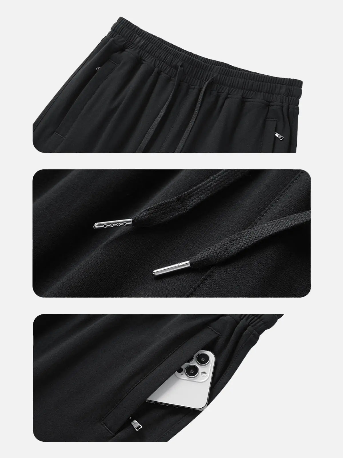 Cotton Jogger Sweatpants with Adjustable Drawstring & Zippered Pockets | Comfortable Fit for Everyday Wear 2