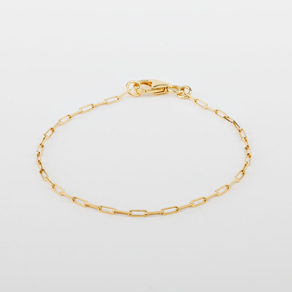 Dainty Paperclip Chain Bracelet with 18K Gold Vermeil | Elegant Accessory for Everyday Wear 0