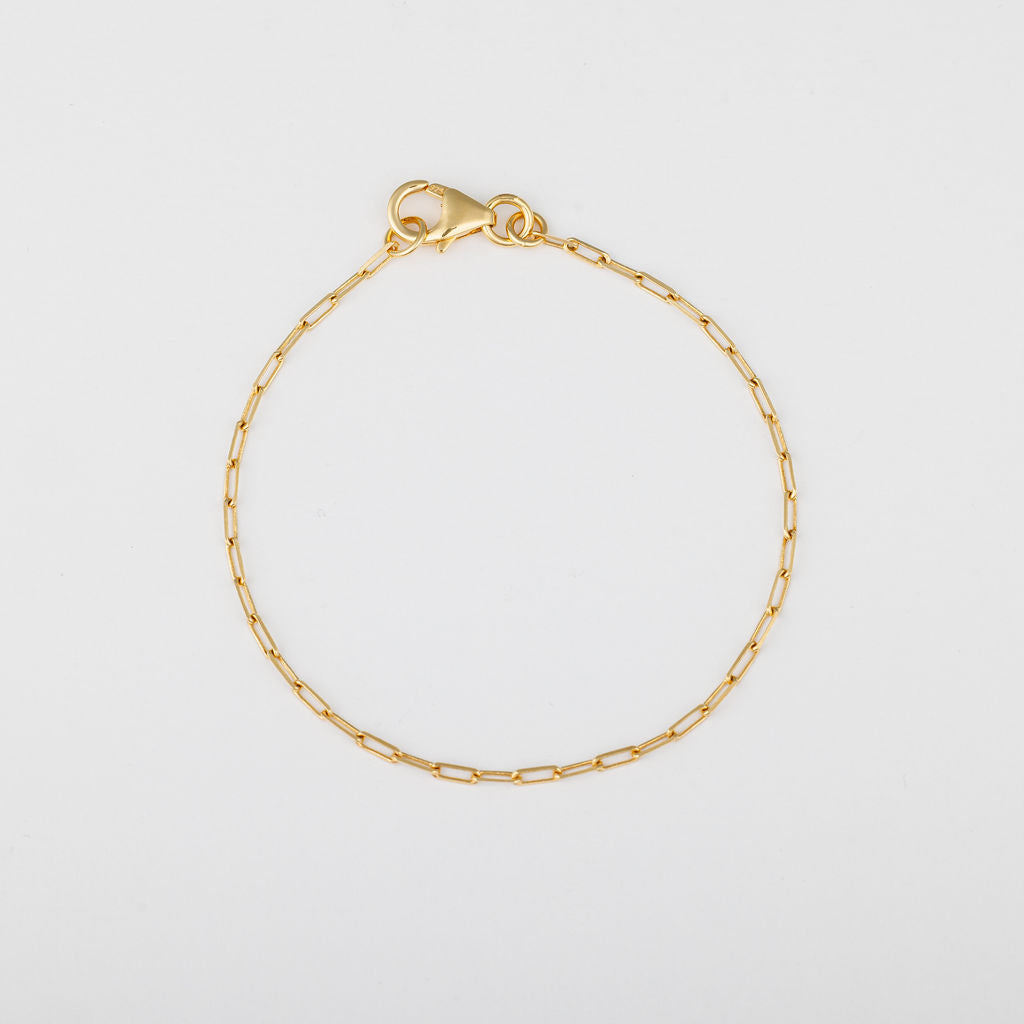 Dainty Paperclip Chain Bracelet with 18K Gold Vermeil | Elegant Accessory for Everyday Wear 2