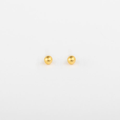 Elegant Gold Earrings | 18K Gold Vermeil Ball Stud Earrings for Women - Hypoallergenic, Perfect for Everyday Wear 0