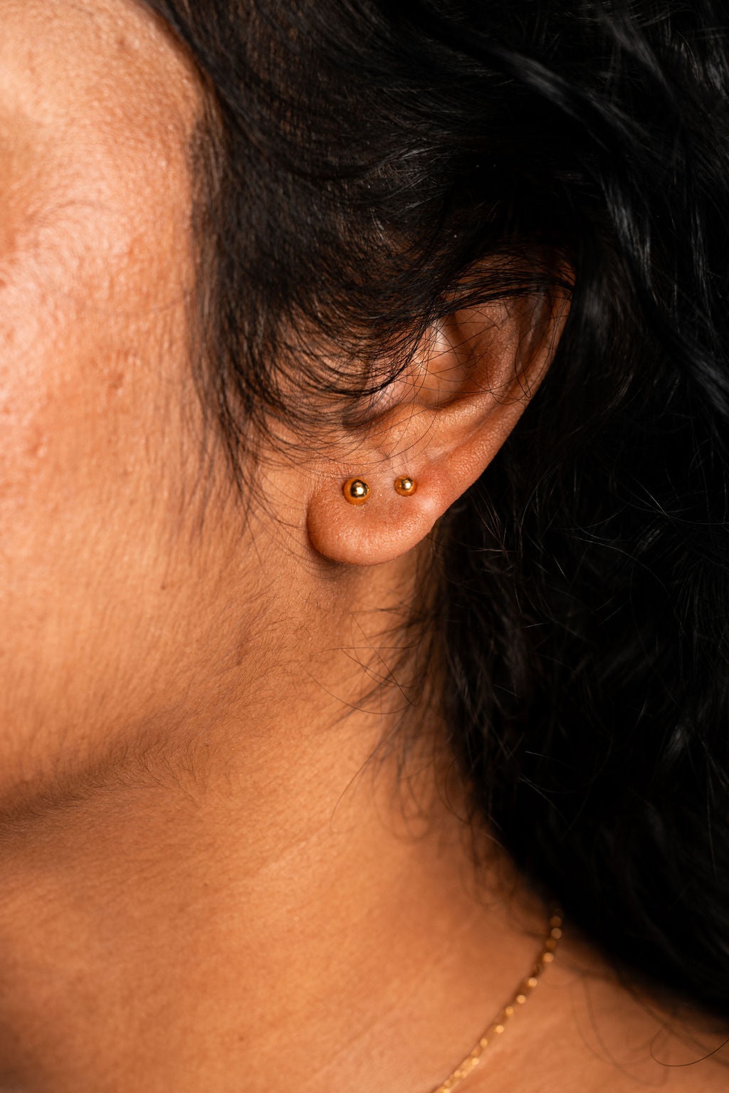 Elegant Gold Earrings | 18K Gold Vermeil Ball Stud Earrings for Women - Hypoallergenic, Perfect for Everyday Wear 2