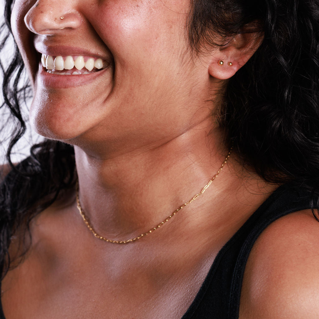 Elegant Gold Earrings | 4mm Hypoallergenic Ball Stud Design | Timeless Everyday Wear 2