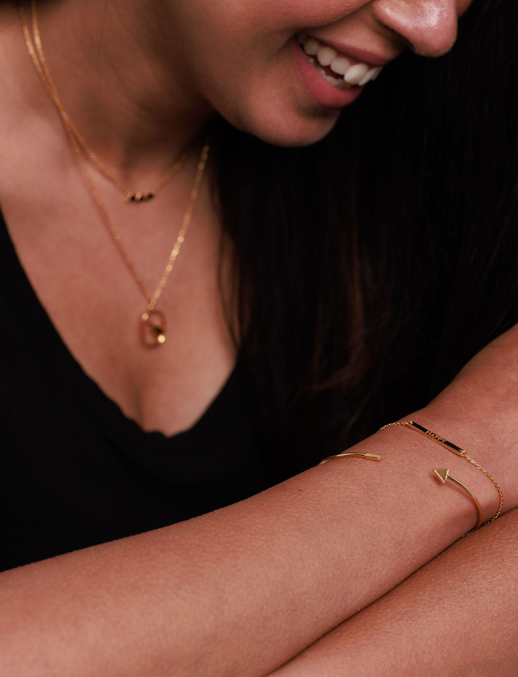 Elegant Triangle Gold Cuff Bracelet with Minimalist Design | Hypoallergenic Accessory for Everyday Style 3
