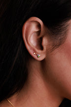 Elegant Triangle Gold Stud Earrings with Minimalist Design for Everyday Wear 1