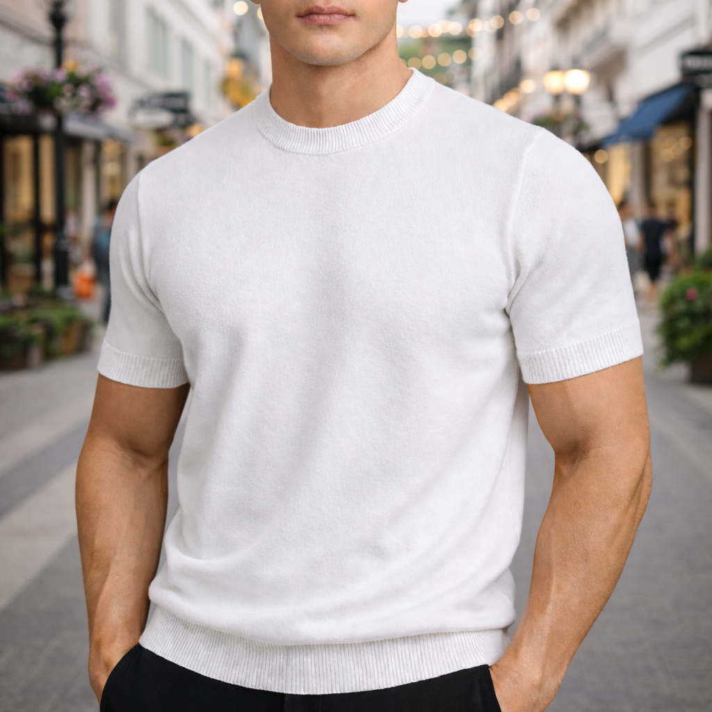 Ethan Collection | Cashmere T-Shirt with Lightweight Comfort | Breathable Blend for All-Day Wear 1