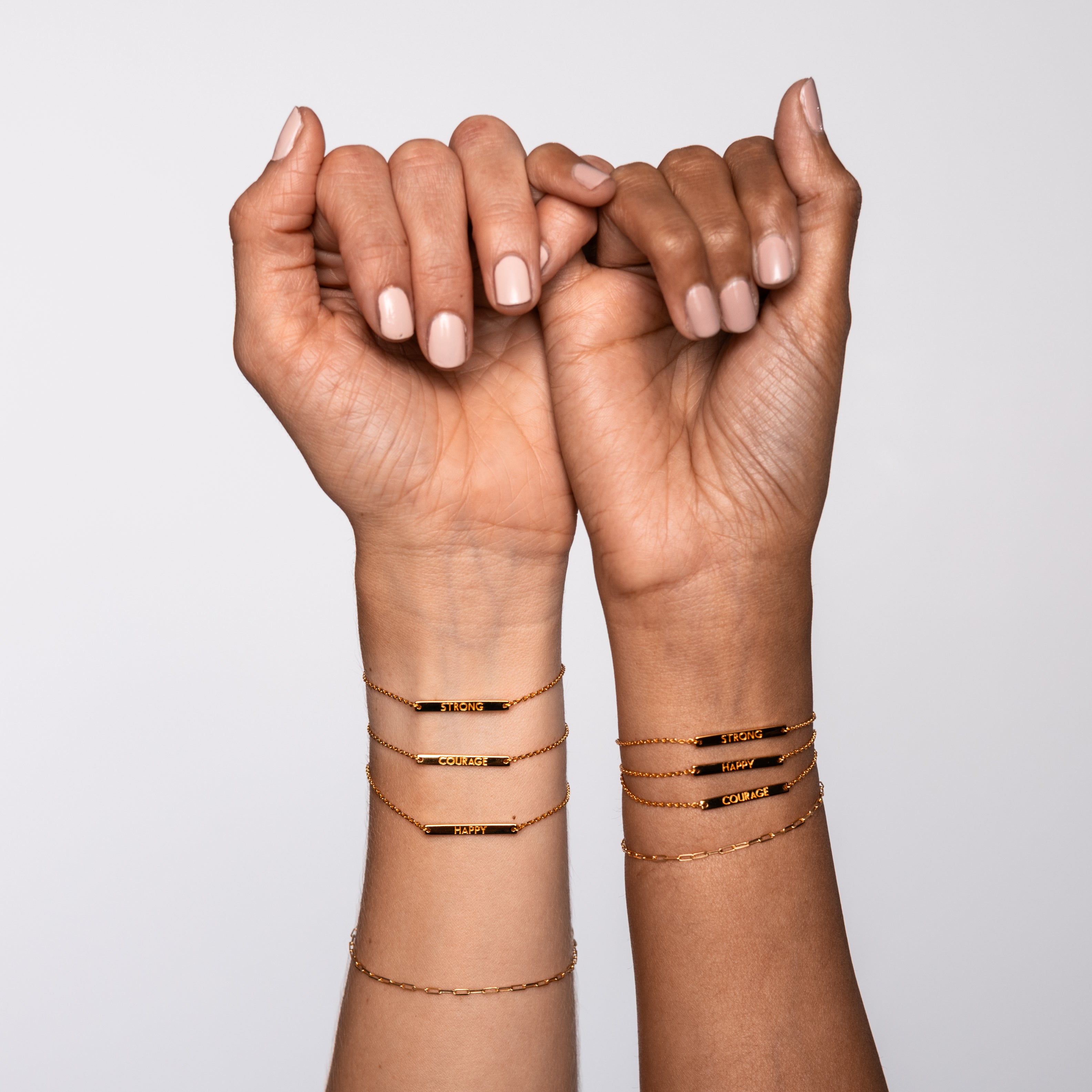 Inspiration Collection | Strong Bracelet with Gold Bar Design | Adjustable Fit for Daily Motivation 2