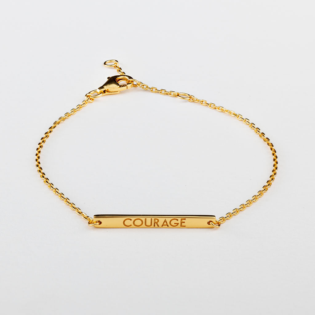 Inspiration | Courage Bracelet with Gold Bar Design | Elegant Reminder for Strength and Encouragement 0