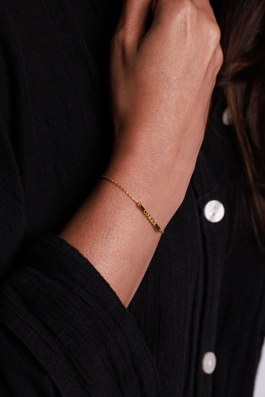 Inspiration | Courage Bracelet with Gold Bar Design | Elegant Reminder for Strength and Encouragement 2