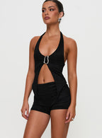 Moderna | Mid-Rise Lace Shorts with Elasticated Waistband | Slim Fit for Comfort 1