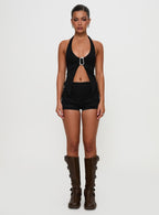 Moderna | Mid-Rise Lace Shorts with Elasticated Waistband | Slim Fit for Comfort 5
