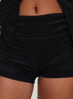 Moderna | Mid-Rise Lace Shorts with Elasticated Waistband | Slim Fit for Comfort 6