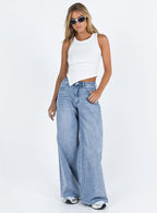 Naylor | Mid Rise Wide Leg Jeans in Light Blue Wash with Classic Fit | Comfortable Denim for Everyday Wear 4