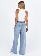 Naylor | Mid Rise Wide Leg Jeans in Light Blue Wash with Classic Fit | Comfortable Denim for Everyday Wear 6