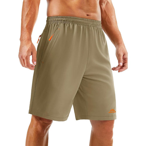 Quick-Dry Athletic Shorts | 4-Way Stretch Workout Shorts with Zipper Pockets for Unrestricted Movement 0
