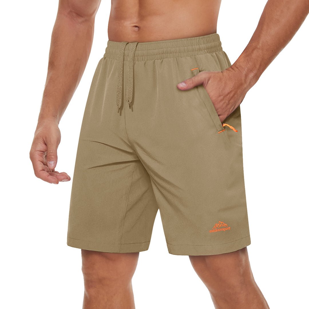 Quick-Dry Athletic Shorts | 4-Way Stretch Workout Shorts with Zipper Pockets for Unrestricted Movement 1