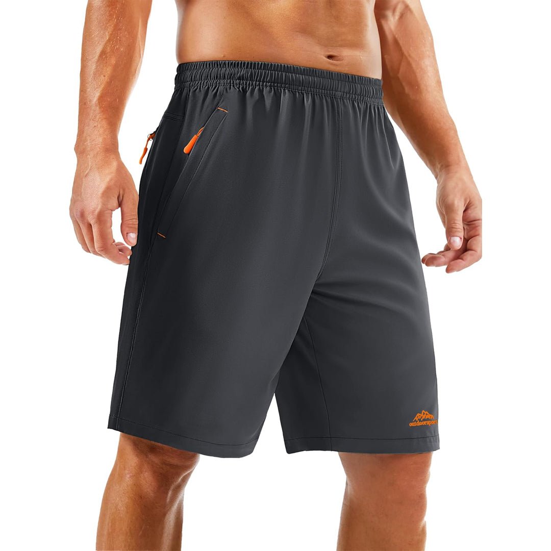 Quick-Dry Athletic Shorts | 4-Way Stretch Workout Shorts with Zipper Pockets for Unrestricted Movement 10