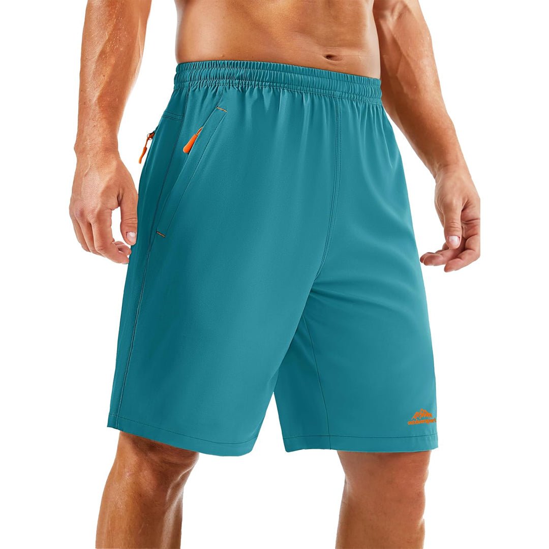 Quick-Dry Athletic Shorts | 4-Way Stretch Workout Shorts with Zipper Pockets for Unrestricted Movement 11