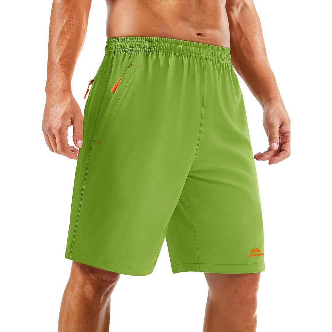 Quick-Dry Athletic Shorts | 4-Way Stretch Workout Shorts with Zipper Pockets for Unrestricted Movement 12