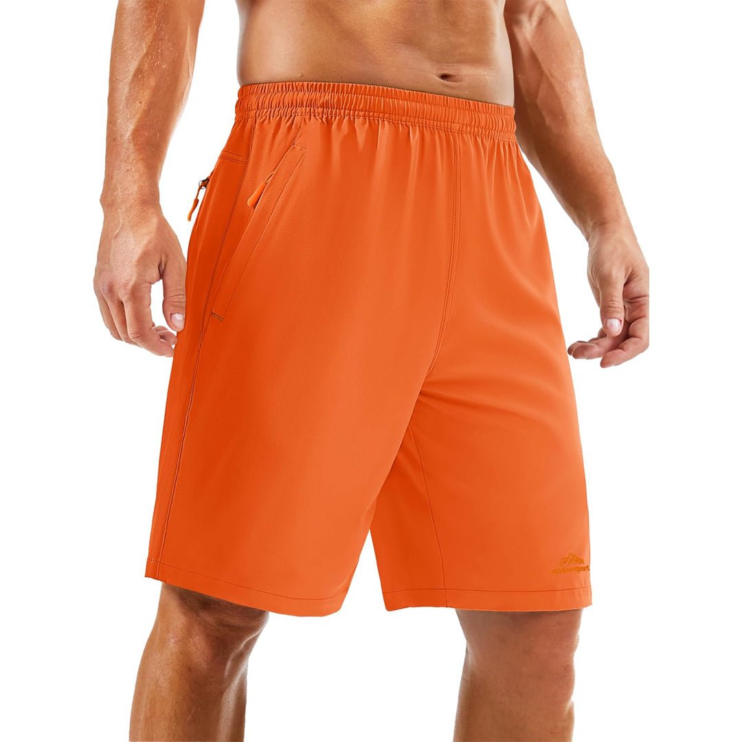 Quick-Dry Athletic Shorts | 4-Way Stretch Workout Shorts with Zipper Pockets for Unrestricted Movement 13