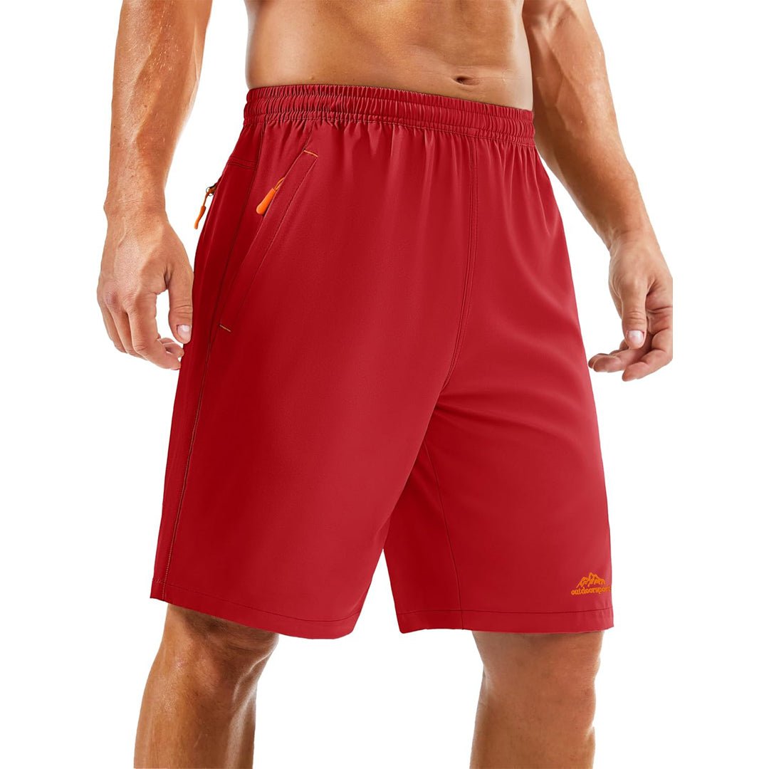 Quick-Dry Athletic Shorts | 4-Way Stretch Workout Shorts with Zipper Pockets for Unrestricted Movement 14
