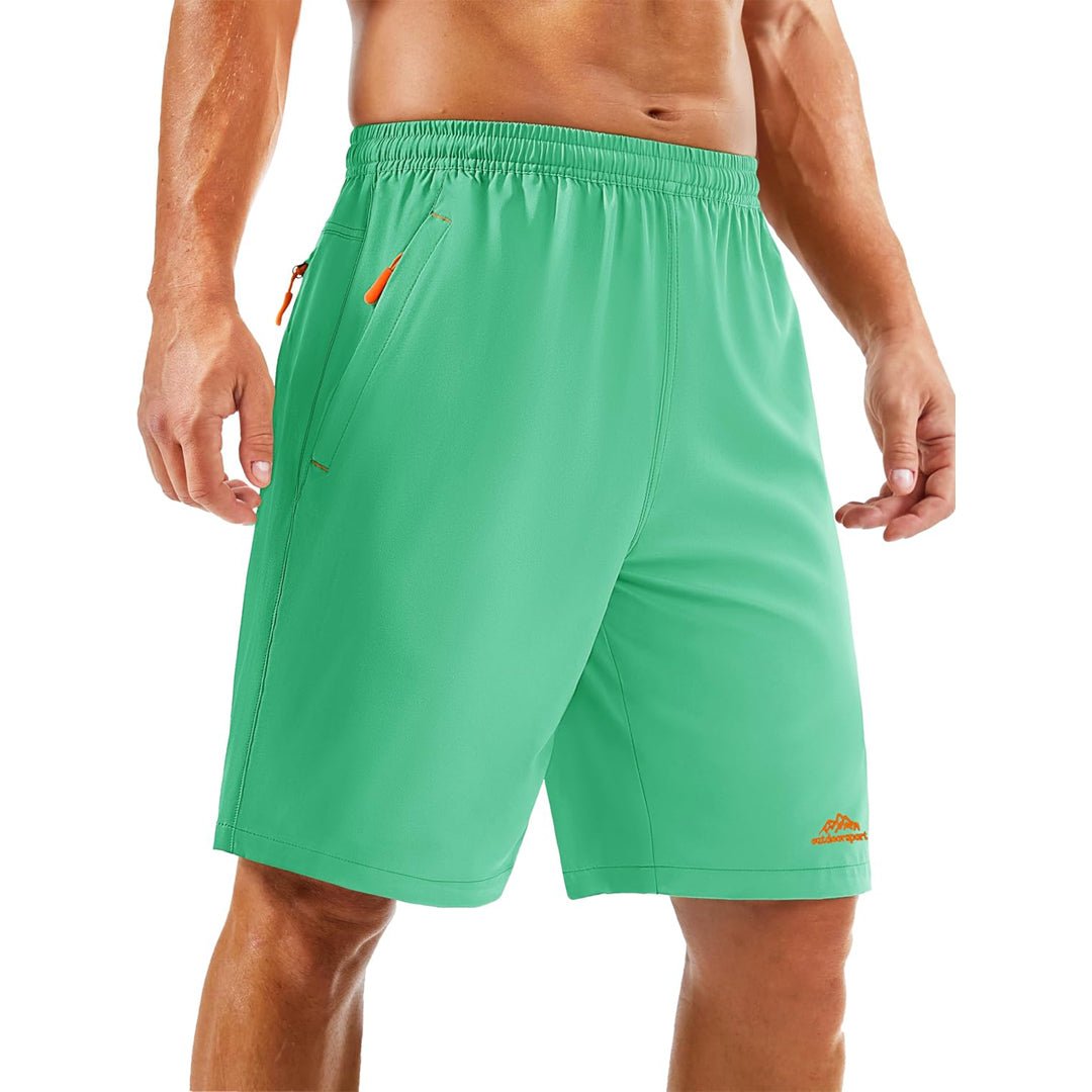 Quick-Dry Athletic Shorts | 4-Way Stretch Workout Shorts with Zipper Pockets for Unrestricted Movement 15