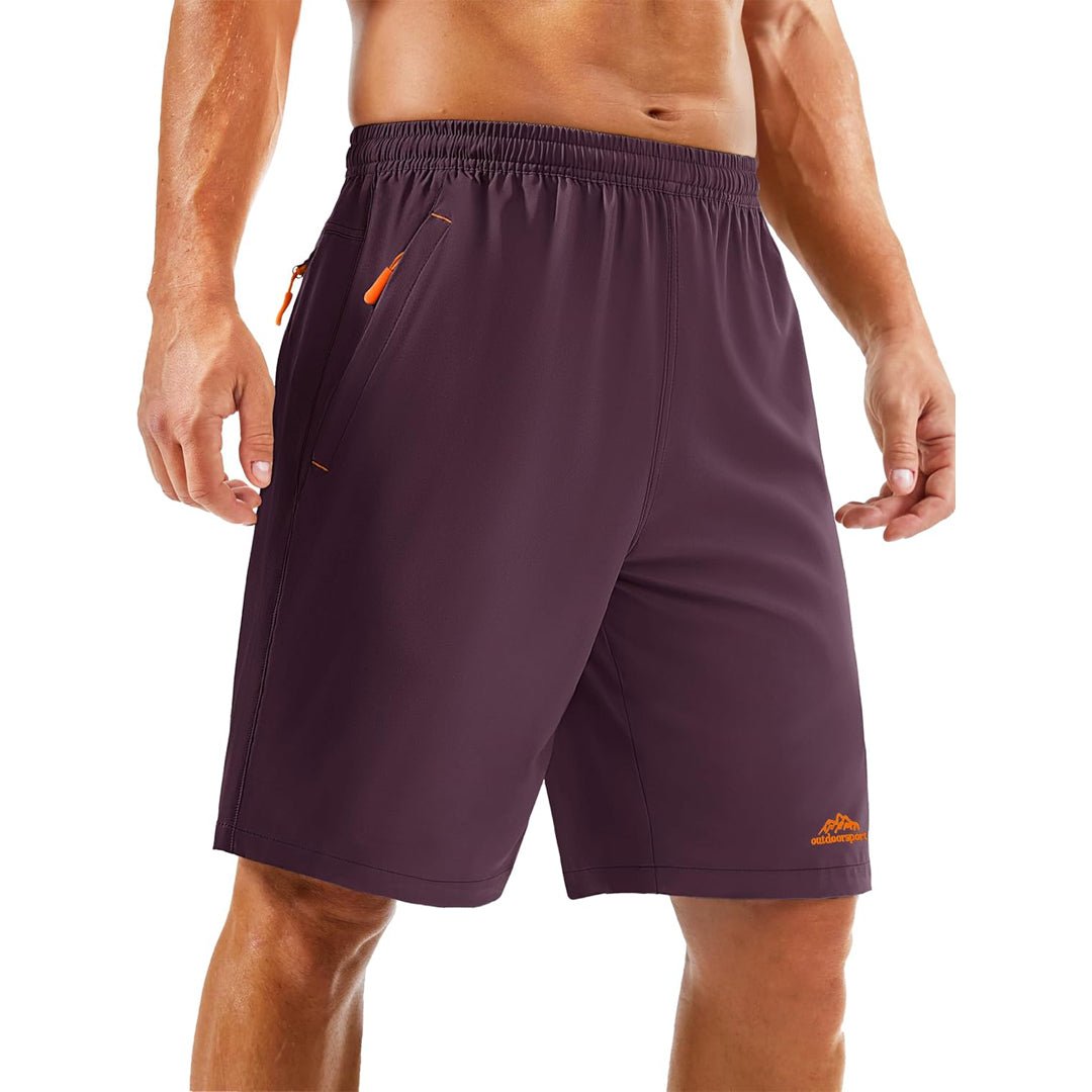 Quick-Dry Athletic Shorts | 4-Way Stretch Workout Shorts with Zipper Pockets for Unrestricted Movement 16