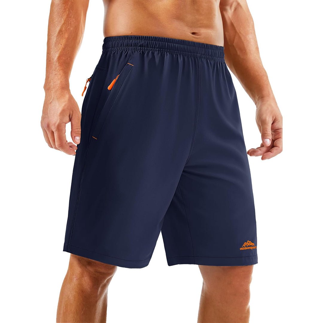 Quick-Dry Athletic Shorts | 4-Way Stretch Workout Shorts with Zipper Pockets for Unrestricted Movement 18