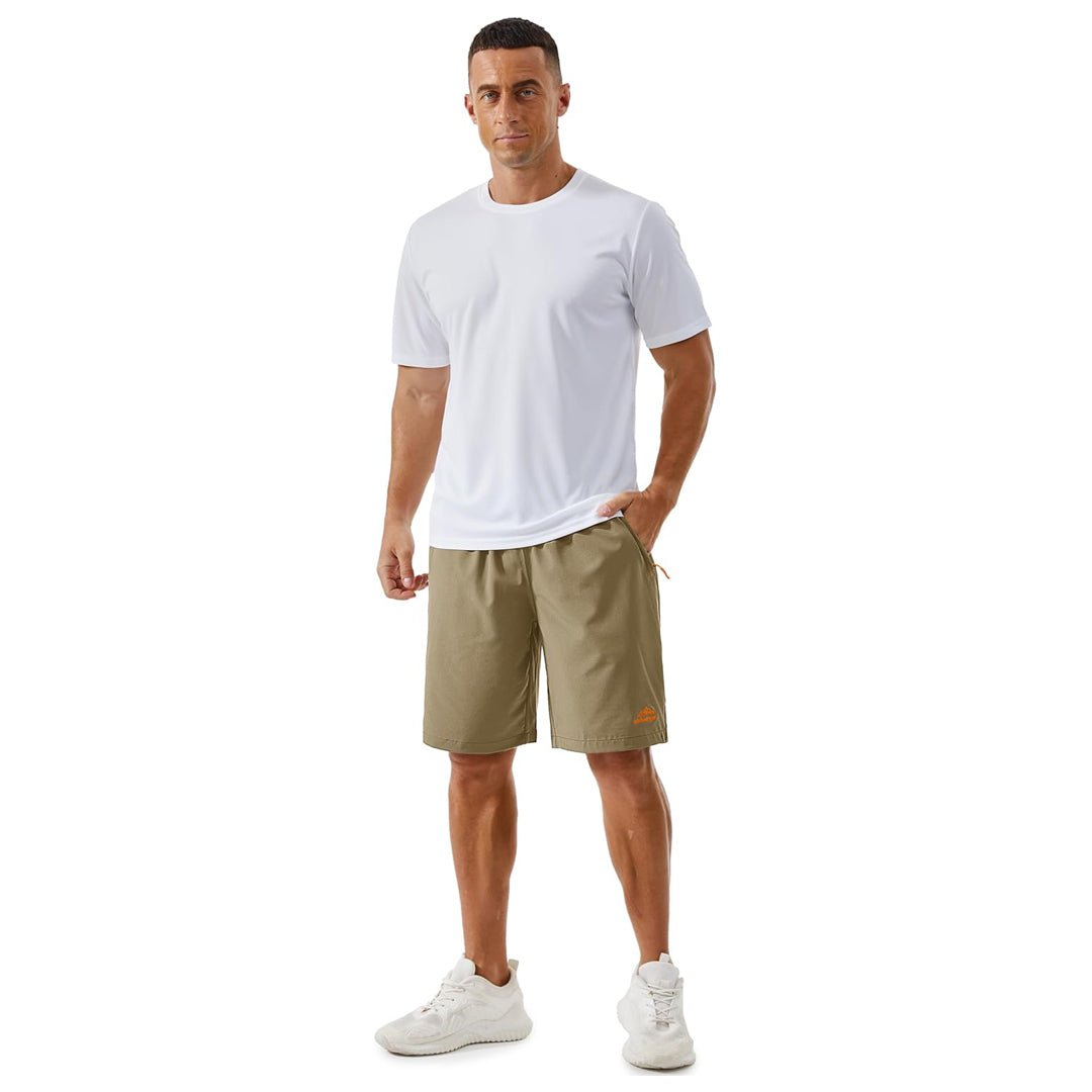 Quick-Dry Athletic Shorts | 4-Way Stretch Workout Shorts with Zipper Pockets for Unrestricted Movement 2