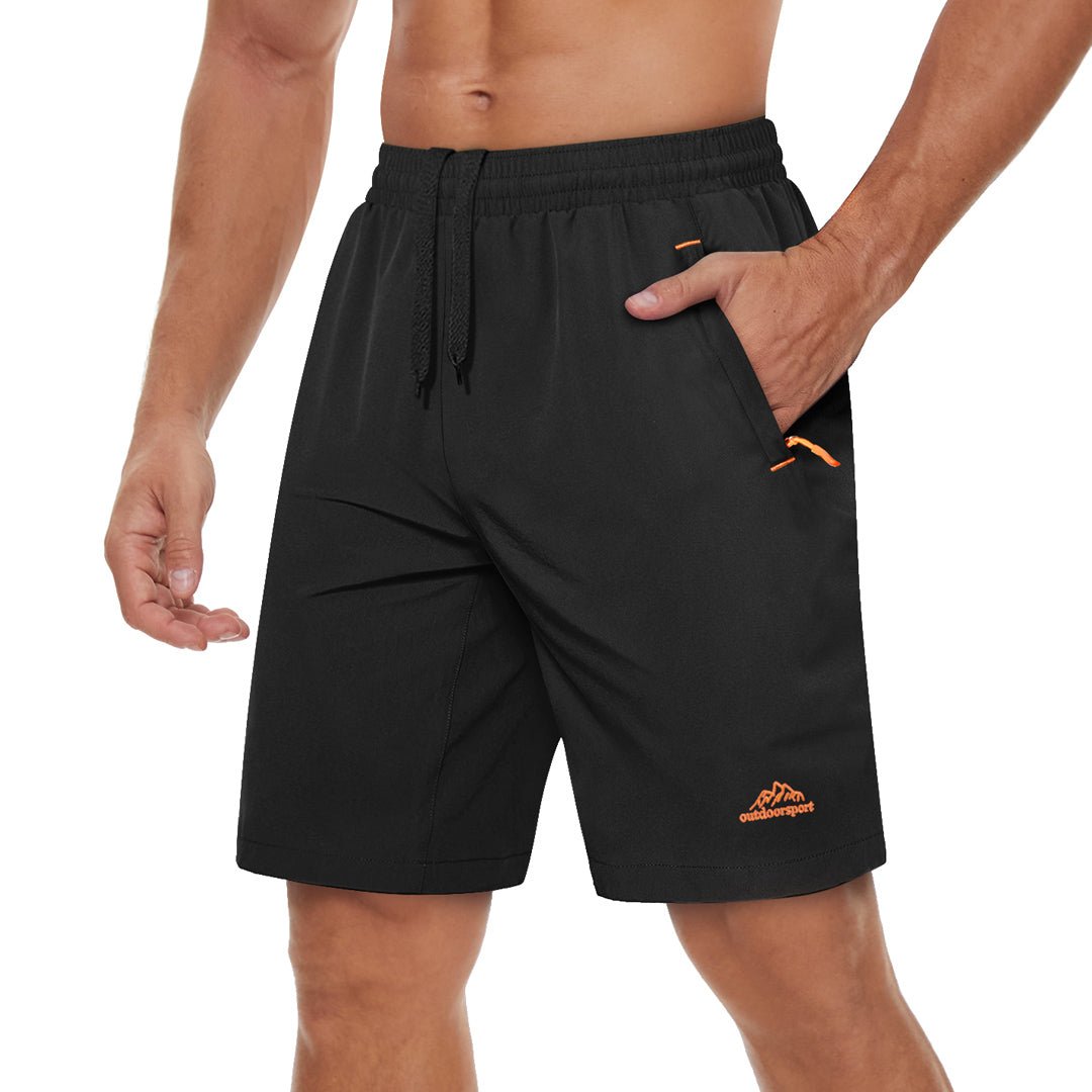 Quick-Dry Athletic Shorts | 4-Way Stretch Workout Shorts with Zipper Pockets for Unrestricted Movement 4