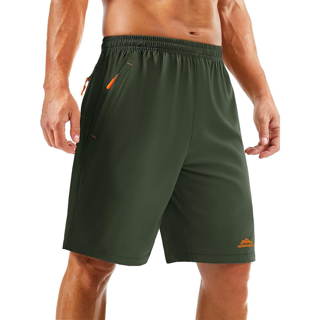 Quick-Dry Athletic Shorts | 4-Way Stretch Workout Shorts with Zipper Pockets for Unrestricted Movement 6