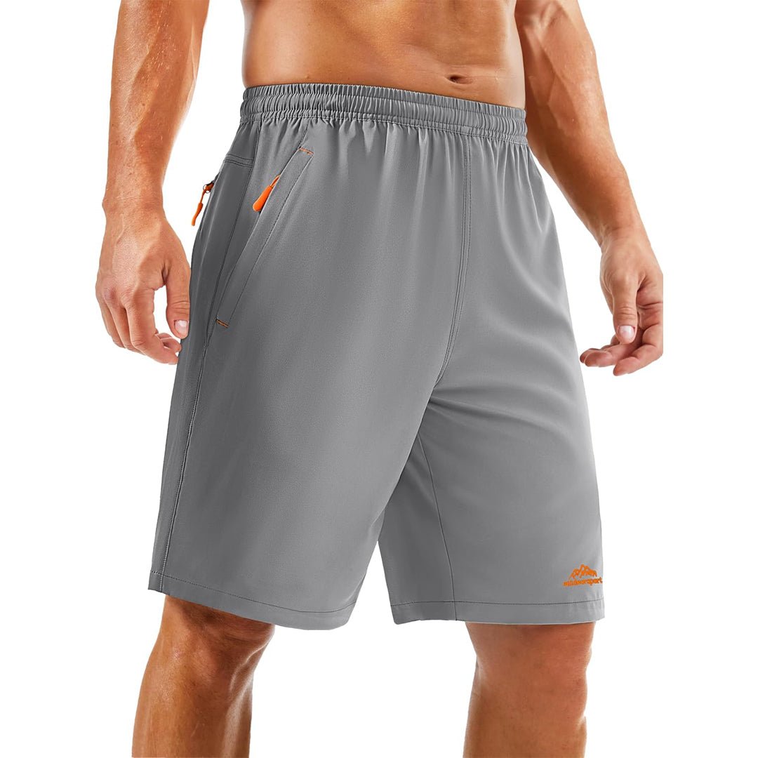 Quick-Dry Athletic Shorts | 4-Way Stretch Workout Shorts with Zipper Pockets for Unrestricted Movement 9