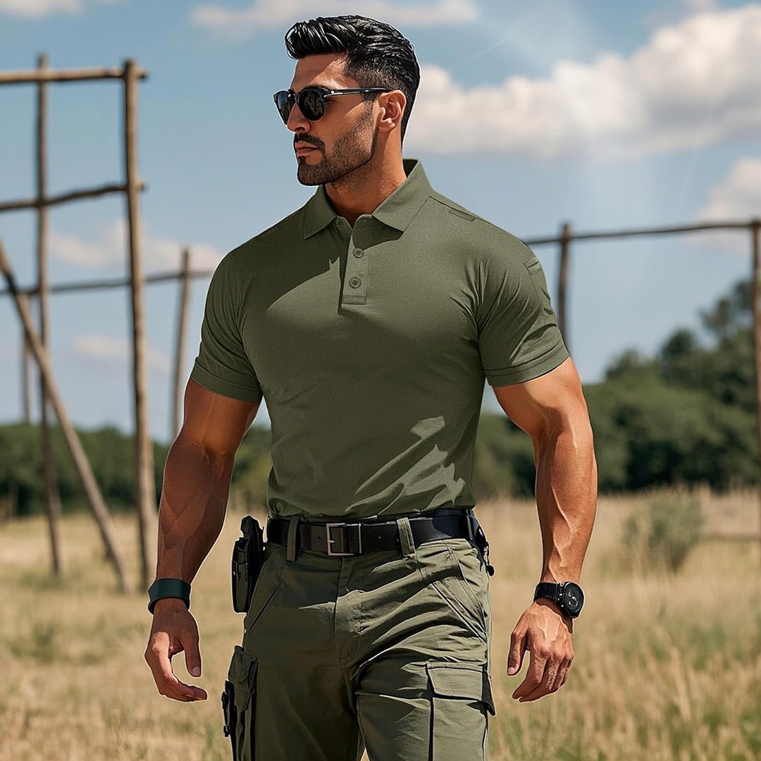 Tactical Performance Polo Shirt | Quick-Dry Fabric with UPF 50+ Protection for Active Outdoor Use 3