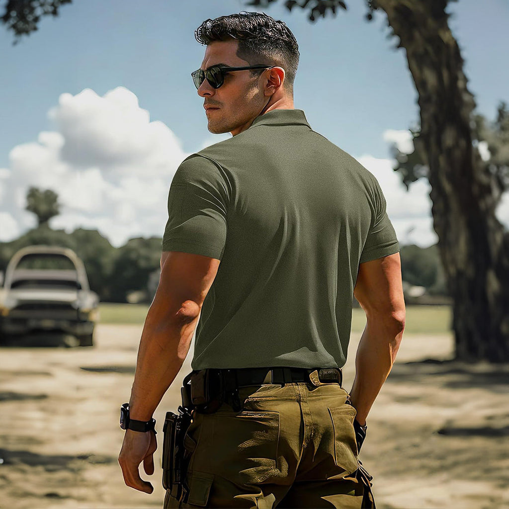 Tactical Performance Polo Shirt | Quick-Dry Fabric with UPF 50+ Protection for Active Outdoor Use 4
