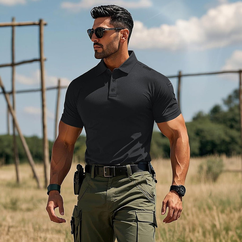 Tactical Performance Polo Shirt | Quick-Dry Fabric with UPF 50+ Protection for Active Outdoor Use 6