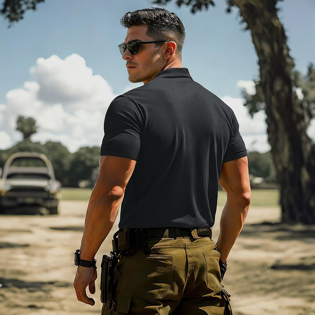 Tactical Performance Polo Shirt | Quick-Dry Fabric with UPF 50+ Protection for Active Outdoor Use 7