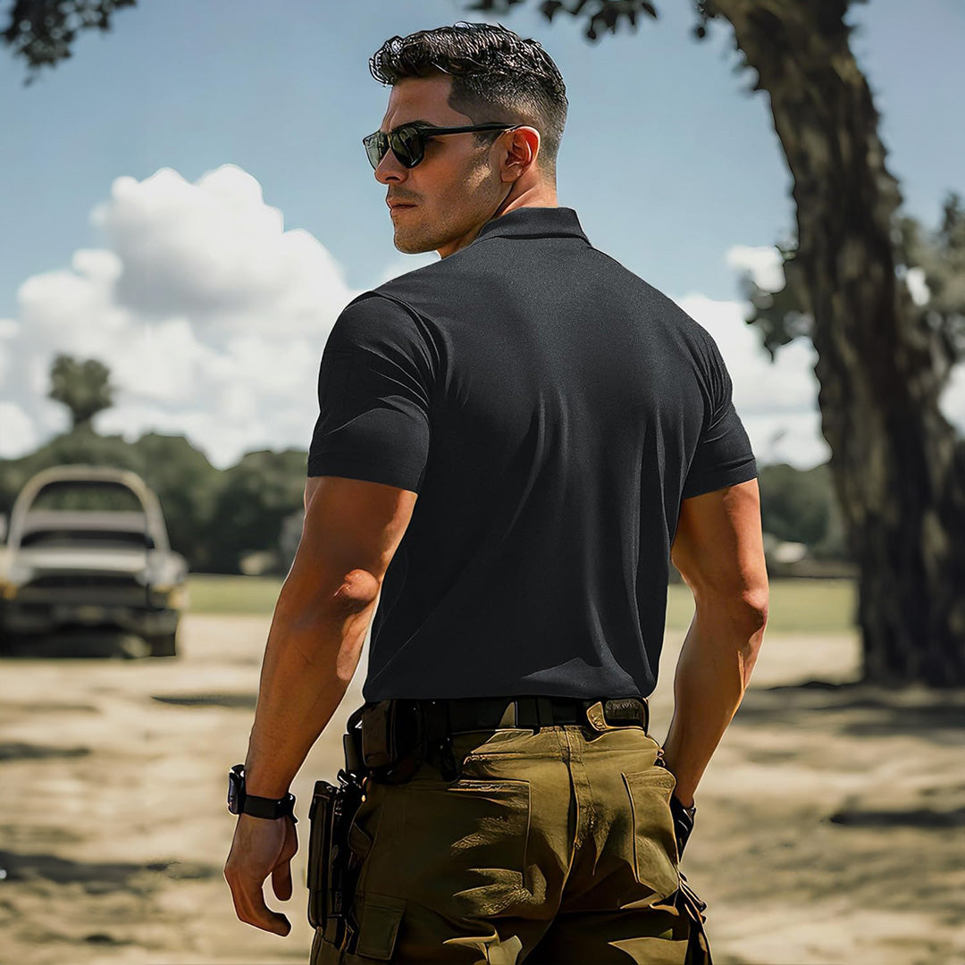Tactical Performance Polo Shirt | Quick-Dry Fabric with UPF 50+ Protection for Active Outdoor Use 7