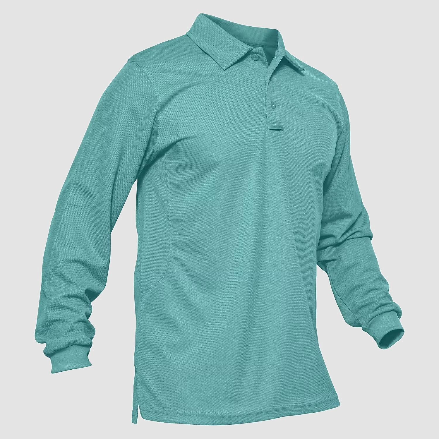 Tactical Performance | Men's Long Sleeve Polo Shirt with Moisture-Wicking Fabric | Comfortable for Outdoor Activities 21